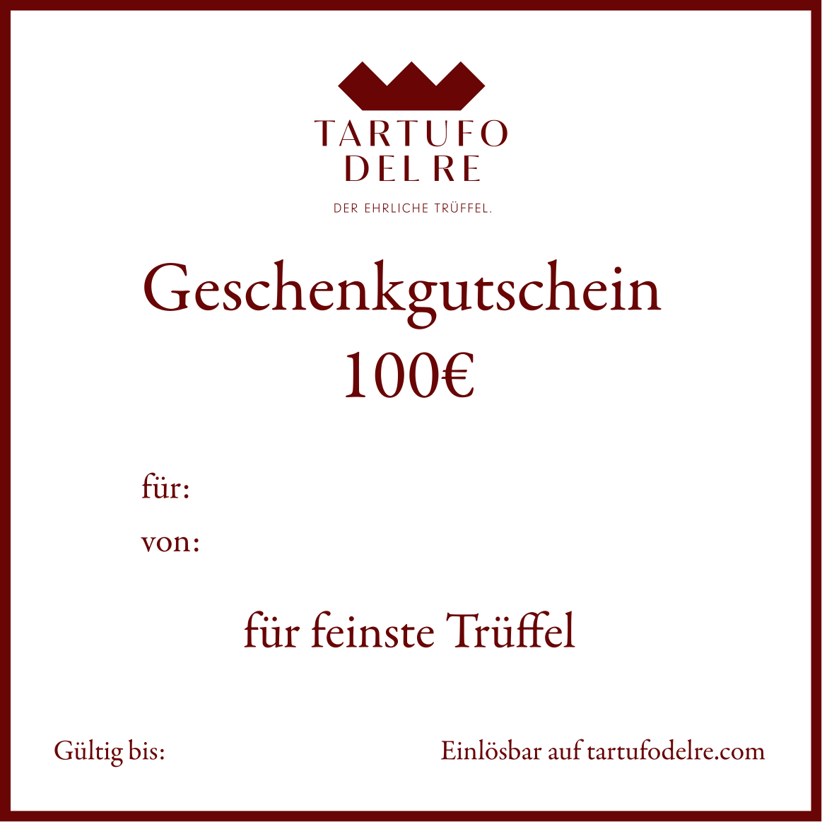 Geschenkgutschein im Wert von 100€ - digitaler Versand
